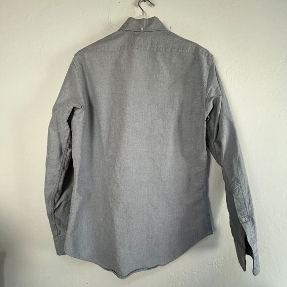 Taylor Stitch Mens Organic Cotton Button-Down Shirt Gray Size 42 Long Sleeve - Picture 2 of 8